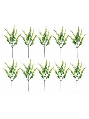 Boston Fern Picks Set 10 Artificial Greenery 15 Inch